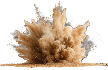 Explosive dust cloud erupts from impact