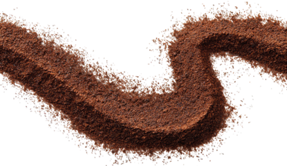 Brown, textured, flowing form with specks