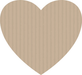 Cardboard heart on a white background