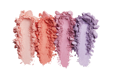 Crushed eyeshadow palettes, three colors