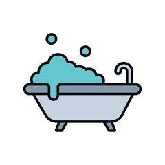 bathtub icon vector design template
