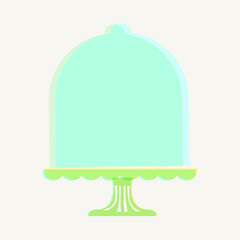 Dessert Plate Risograph Illustration