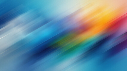 Diagonal Streaks of Blue Yellow Orange and Red Abstract Background Keywords: abstract, background, motion, blur, diagonal, streaks, blue, yellow, orange, red, gradient, light, color, movement