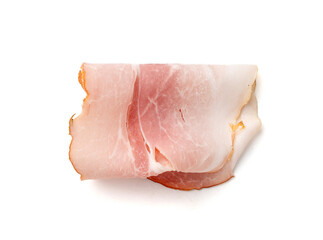 Baked Pork Slices Isolated, Roasted Sliced Loin, Tenderloin Ham Pieces, Boiled Meat Fillet Cuts