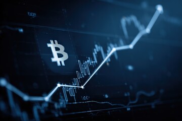 Cryptocurrency chart, upward trend