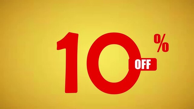 Ten percent off special offer discount sales graphic video