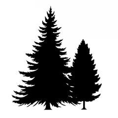 Pine Tree Silhouettes Vector.eps