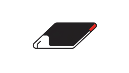 Sleek black profile showcases a modern edge with a vibrant red accent, perfect for industrial design projects and architectural visualizations, adding a touch of sophistication to any presentation