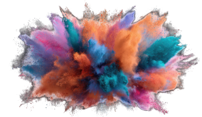 Colorful powder explosion against black (2)