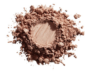 Light brown powder in a circular burst