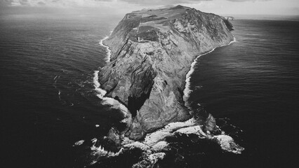 Spectacular Aerial View of Sao Jorge Island, Azores, from Ponta dos Rosais