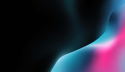 Abstract gradient curves on black background