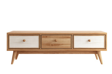 Light wood TV stand with three drawers (1)