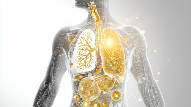 Golden eggs and coins on a white background with a Christmas tree ornament and golden angel decoration - Powered by Adobe