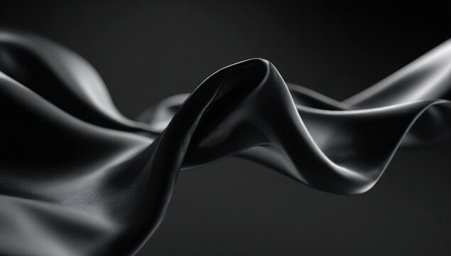 Abstract drapery of dark fabric