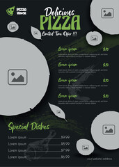 Creative Restaurant Pizza Menu Design