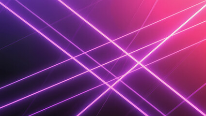 Obraz premium Abstract background with diagonal laser light streaks in purple and pink