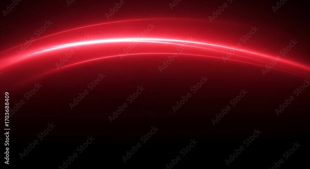Canvas Prints bright red light streak arcing across a dark crimson background abstract