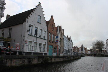 Naklejka premium canal in bruges belgium