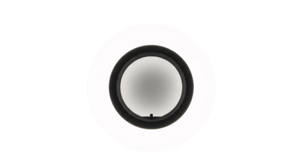 Closeup of a camera lens isolated on transparent background