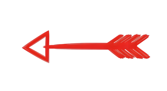 red arrow pointing up