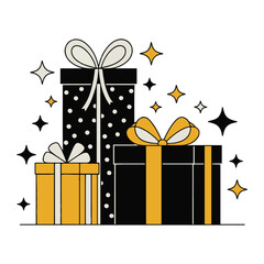 gift boxes vector illustration