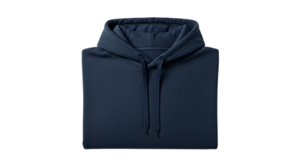 Dark blue hoodie isolated on transparent background