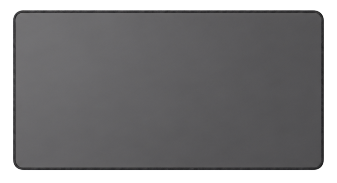 Plain grey rectangular mouse pad isolated on white isolated on transparent background