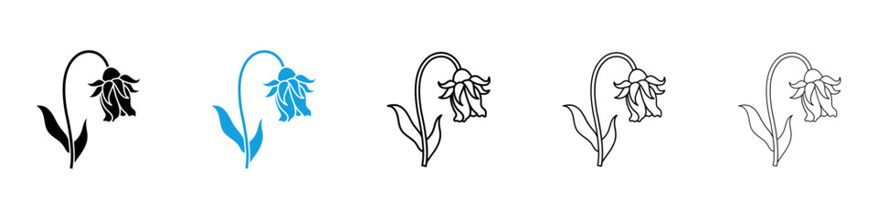 Wilted flower icons vector illustration for ui