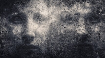 Obraz premium Dark grunge stone wall texture abstract background vintage concrete surface rough urban backdrop.