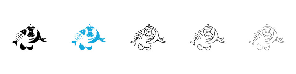 Organic waste icons vector illustration for ui