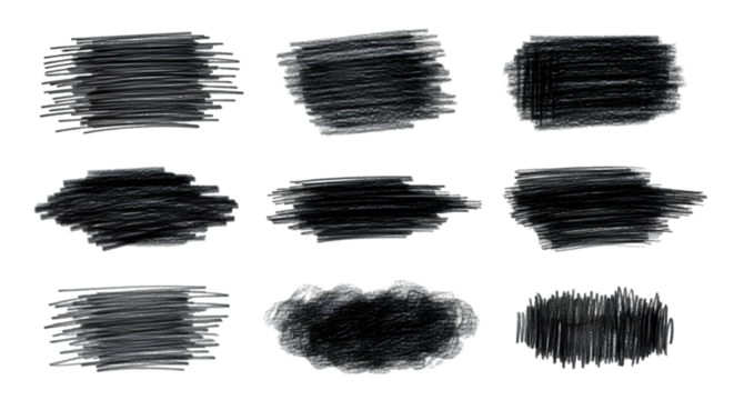 set of black and white circles