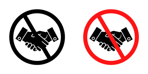 No handshake sign vector illustration for ui