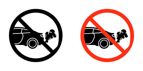 No exhaust gases sign vector illustration for ui