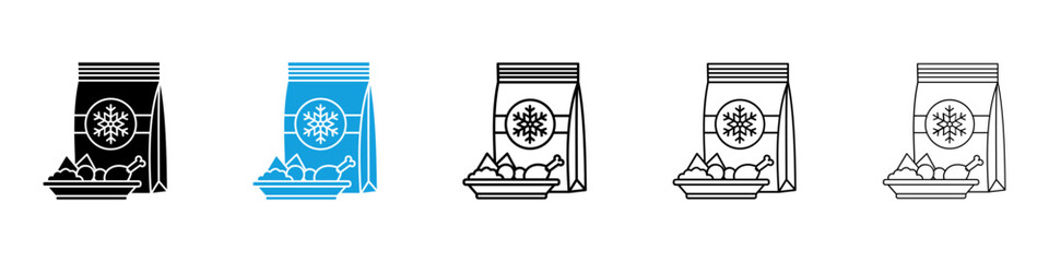 Frozen food icons vector illustration for ui