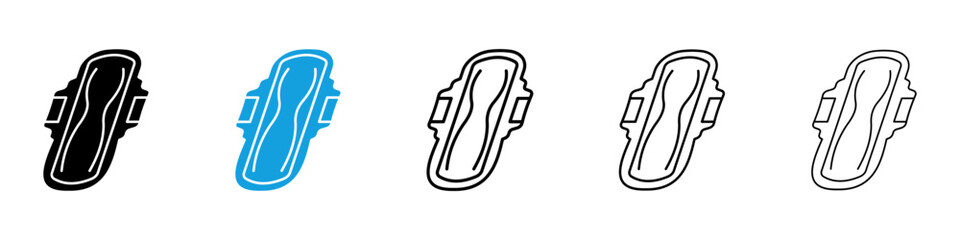 Feminine hygiene pad icons vector illustration for ui © Chris