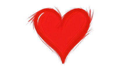 red heart on white background