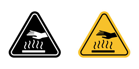 Caution hot surface signs vector illustration for ui