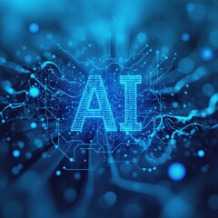 AI Title on Digital Background