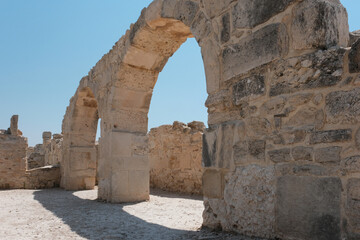 Remains of Ancient Kourion on sunny summer day. Episkopi, Cyprus.
