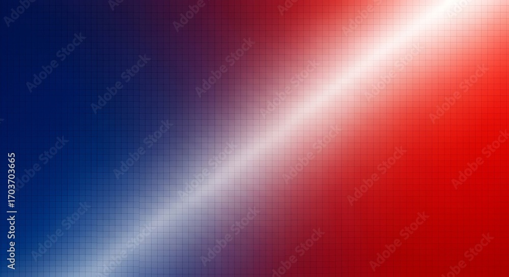 Aufkleber red blue and white grid with diagonal bright light gradient abstract pattern