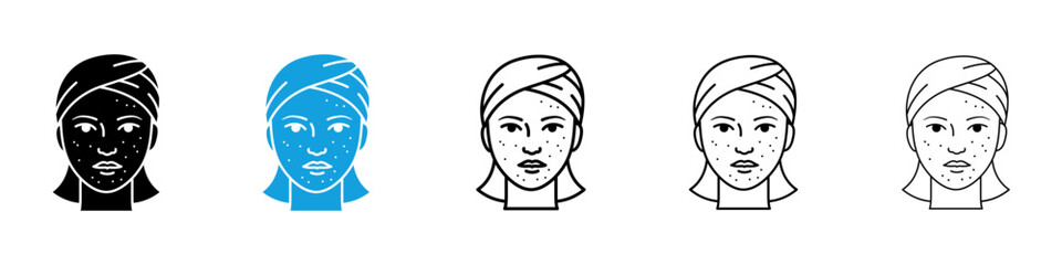 Acne icons vector illustration for ui
