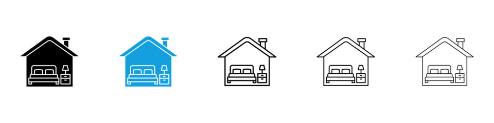 Accomodation icons vector illustration for ui
