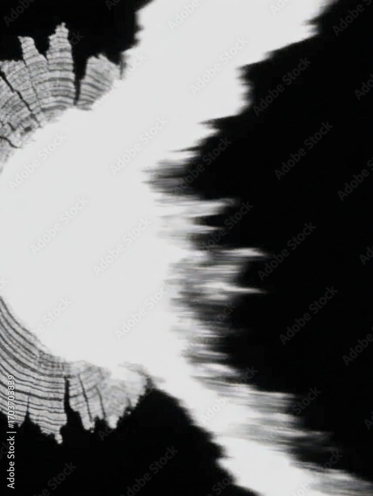 Poster monochrome abstract image showcasing a dynamic flow reminiscent of sandalwood, emphasizing movement 