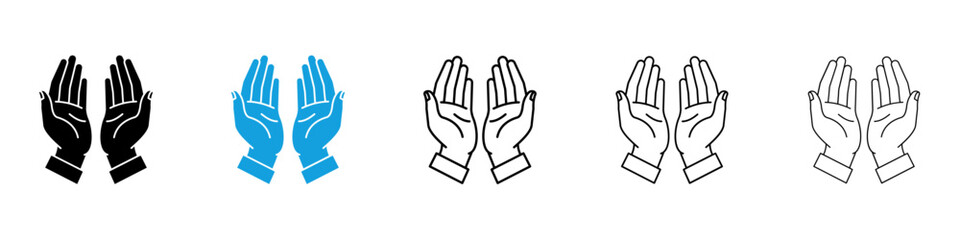 Pray icons vector illustration for ui