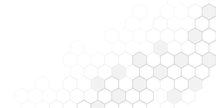 Hexagons pattern. Geometric abstract background with simple hexagonal elements. Creative idea for medical, technology or science design
