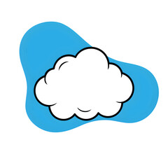 white cloud set against an blue and backdrop