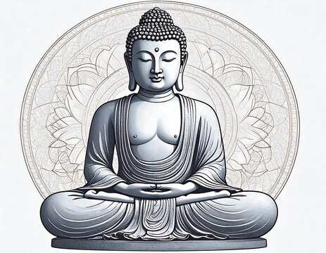 Buddha in meditation, serene pose