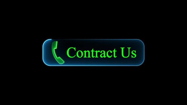 contact us button with phone call icon and text on dark background, Call button for website, app, customer service, online support and communication interface