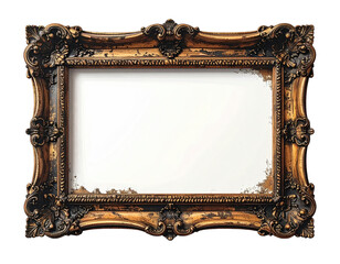 Antique gold frame with ornate details